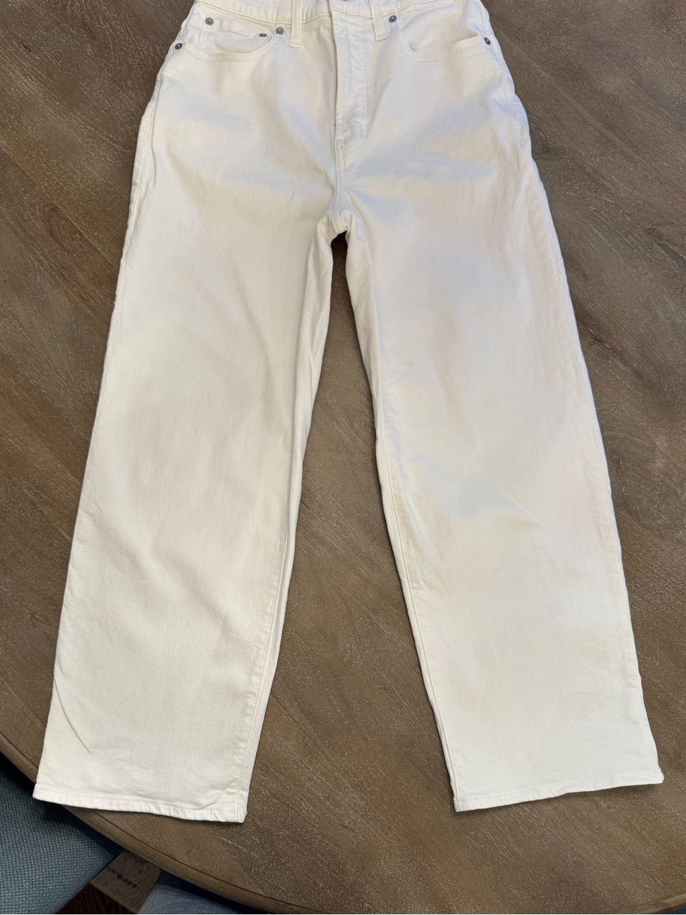 Madewell White Wide Leg Cropped Jeans- Sz 27